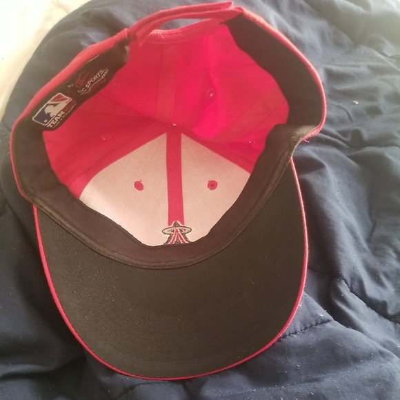 Los Angeles Angels Red Mens Adjustable Baseball Cap Preowned. - Picture 5 of 6
